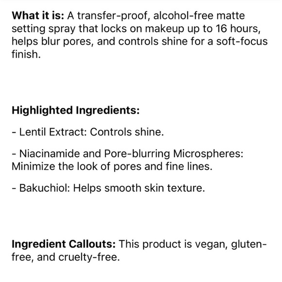 New! Milk Makeup Pore Eclipse Mattifying+Blurring Setting Spray - Picture 6 of 8